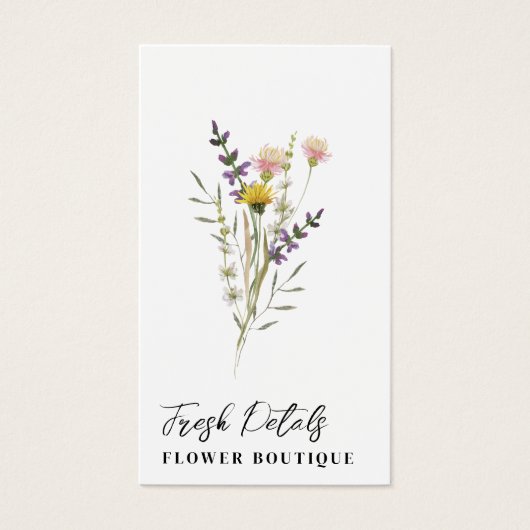 Minimalist Flowers Care Florist Card (正面)