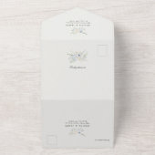 Minimalist Flowers | Tear-Off RSVP | Wedding  オールインワン招待状 (外側)