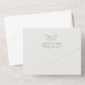 Minimalist Flowers | Tear-Off RSVP | Wedding  オールインワン招待状 (裏面)