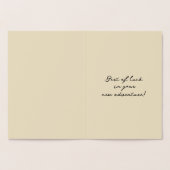 Minimalist Foil Goodbye Card for Coworker 箔カード (内部)