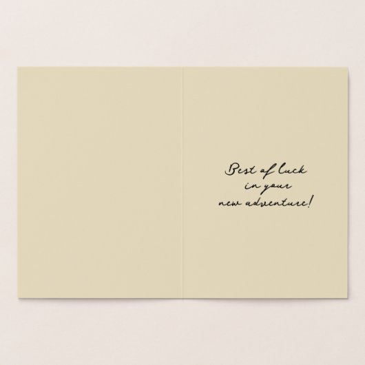 Minimalist Foil Goodbye Card for Coworker 箔カード (内部)