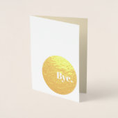 Minimalist Foil Goodbye Card for Coworker 箔カード (正面)