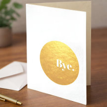 Minimalist Foil Goodbye Card for Coworker