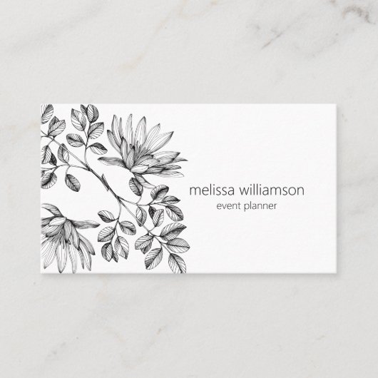 Minimalist Foliage QR Code  名刺 (正面)