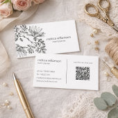 Minimalist Foliage QR Code  名刺