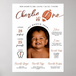 Minimalist Football Rookie of the Year First Year  ポスター