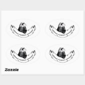 Minimalist  for ferret enthusiasts. 楕円形シール (シート)