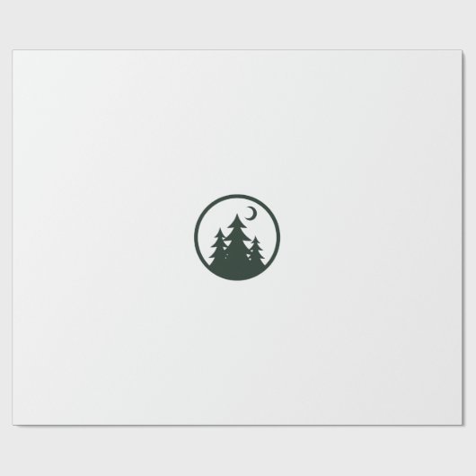 Minimalist Forest Badge Nature Adventure Notebook ラッピングペーパー (フラット)