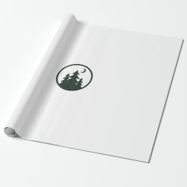 Minimalist Forest Badge Nature Adventure Notebook ラッピングペーパー