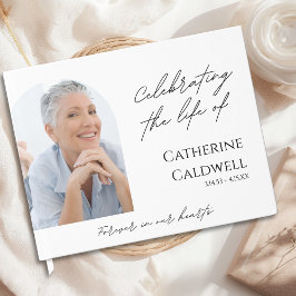 Minimalist Forever in Our Hearts Photo Funeral ゲストブック