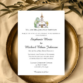 MINIMALIST Formal Church Wedding Invitations 招待状