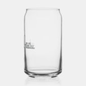 Minimalist Fort Worth Skyline Line Art ガラス缶 (右)