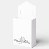Minimalist Fort Worth Skyline Line Art フェイバーボックス (オープン)