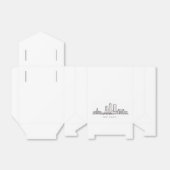 Minimalist Fort Worth Skyline Line Art フェイバーボックス (折り畳みなし)