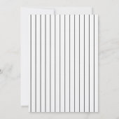 Minimalist Forty Black + White 40th Birthday Party 招待状 (裏面)