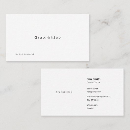 Minimalist Founder Branded Business Card 名刺 (正面/裏面)