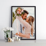 Minimalist Frame Personalized ポスター<br><div class="desc">Simple Frame and Custom Photo design perfect to use as wedding favors,  anniversary gifts,  and many other occasions.</div>