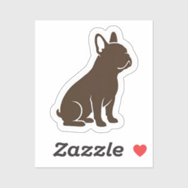 Minimalist French Bulldog Silhouette Dog Lover Des シール