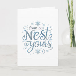 Minimalist "From our Nest to Yours" Christmas カード