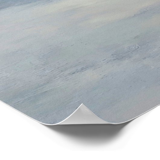 Minimalist Frozen Plain Abstract Landscape Decor ポスター (角)