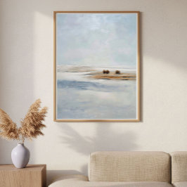 Minimalist Frozen Plain Abstract Landscape Decor ポスター