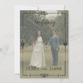 Minimalist Full Photo Wedding  | Clean Modern  招待状