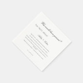 Minimalist Fun Facts About The Newlyweds Wedding  スタンダードカクテルナプキン (角)
