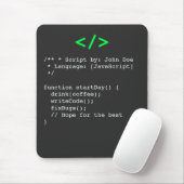 Minimalist function startDay() Developer Joke  マウスパッド (マウス)