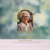 Minimalist Funeral Memorial In Loving Memory Photo アクリルサイン (ニュートラル)