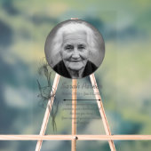 Minimalist Funeral Memorial Photo Iris Floral  アクリルサイン (ニュートラル)