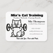 Minimalist Funny Cat Trainer Business Card  名刺 (正面)