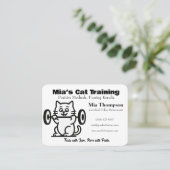 Minimalist Funny Cat Trainer Business Card  名刺 (スタンド正面)