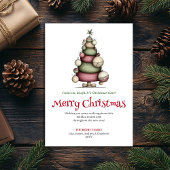 Minimalist funny Christmas tree greeting card シーズンカード