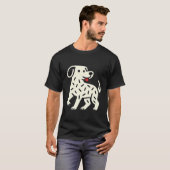 Minimalist Funny Dog Lover Quirky Abstract Puppy L Tシャツ (正面フル)