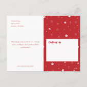 Minimalist Funny Dog Pet Arch Photo Christmas シーズンポストカード (裏面)