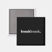 Minimalist Funny Joke Lover Knock Knock マグネット (正面/裏面)