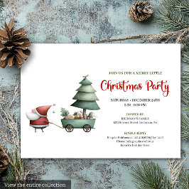 Minimalist Funny Santa Claus Festive Party Invite 招待状