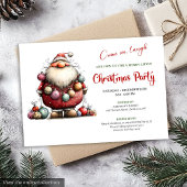 Minimalist Funny Santa Hand Drawn Festive Invites 招待状
