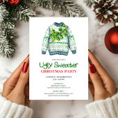 Minimalist Funny Ugly Sweater Party Invitation 招待状