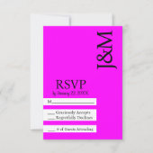 Minimalist Fuschia Magenta RSVP card (正面)