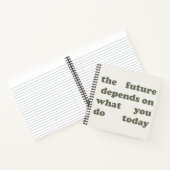 Minimalist "Future Depends On Today" Notebook ノートブック (内部)