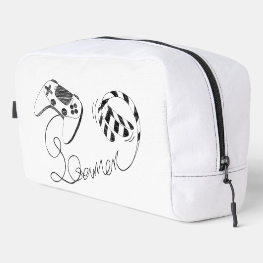 Minimalist Gamer Cat Line Art - Controller Cable  ドップキット (右コーナー)