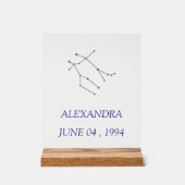 Minimalist Gemini Constellation Acrylic Sign - Per アクリルサイン (正面)