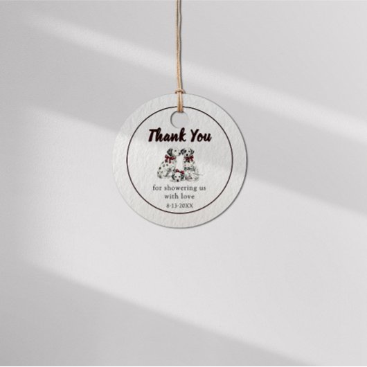 Minimalist Gender Neutral Chic Dalmation フェイバータグ