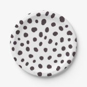 Minimalist Gender Neutral Chic Dalmation  ペーパープレート (正面)