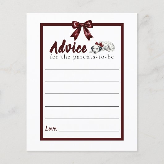 Minimalist Gender Neutral Chic Dalmation Advice (正面)