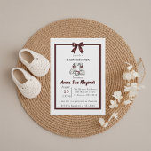 Minimalist Gender Neutral Chic Dalmation Invite 招待状