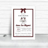 Minimalist Gender Neutral Chic Dalmation Invite 招待状