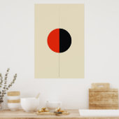 Minimalist Geometric Abstract Vector Art ポスター (キッチン)