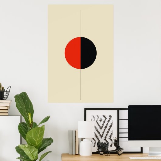 Minimalist Geometric Abstract Vector Art ポスター (ホームオフィス)